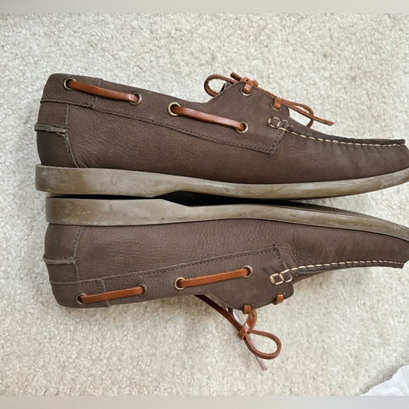 Brown Leather Boat Shoes Marc Joseph NY Mens Size 9 - Picture 8 of 8